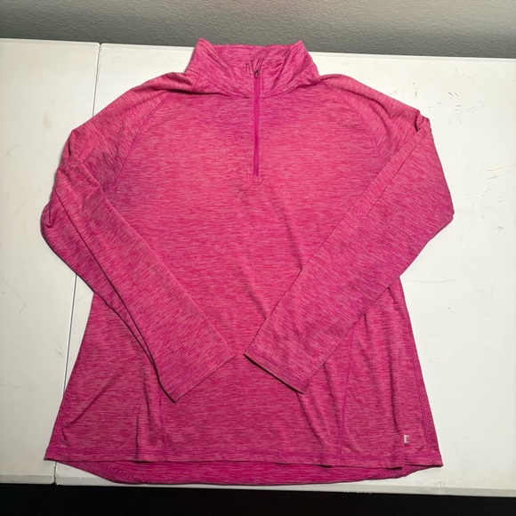 Champion Tops - Champion Women's Pink Long Sleeve Quarter-Zip Top